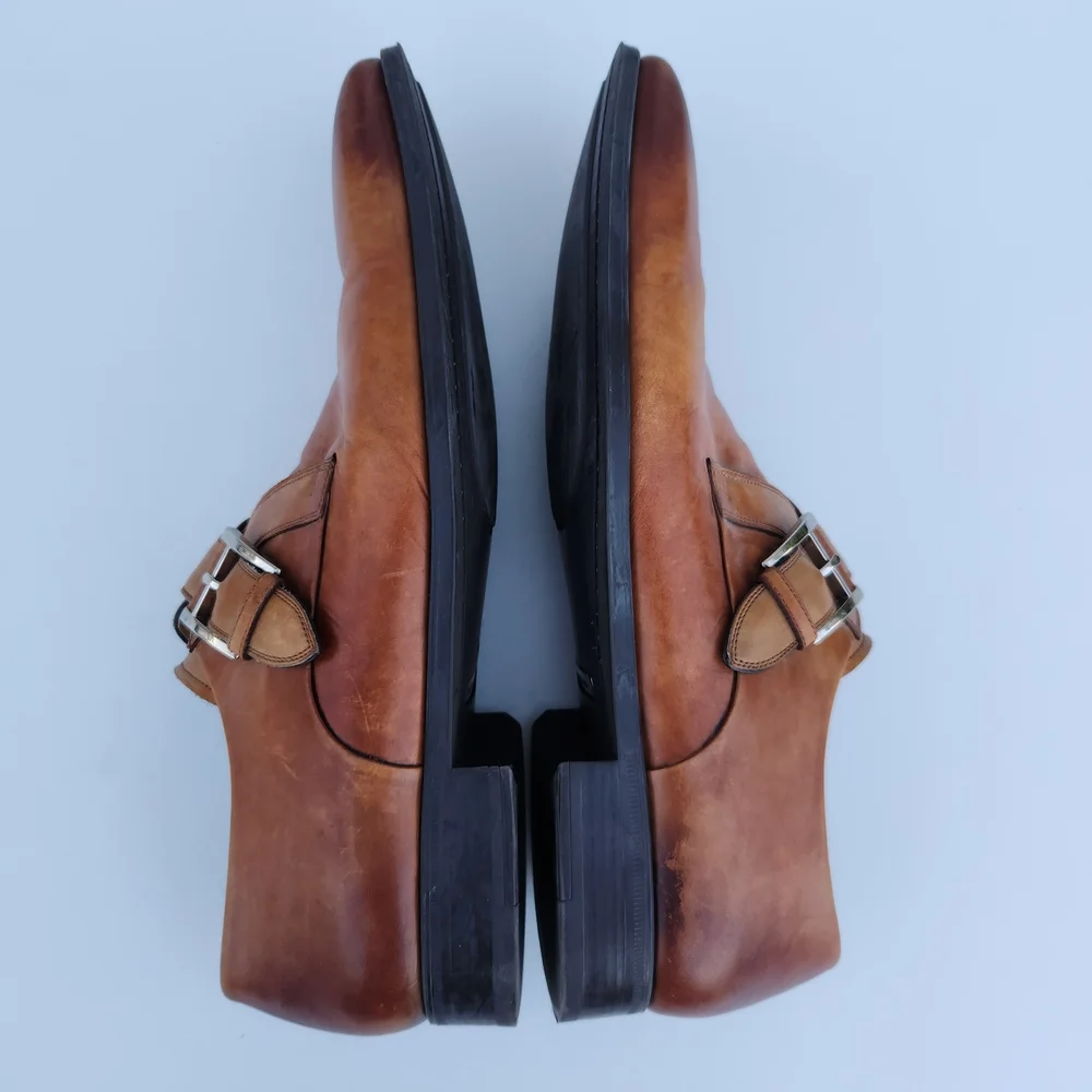 Magnanni Leather Monk Strap Shoes Men's Size 11.5